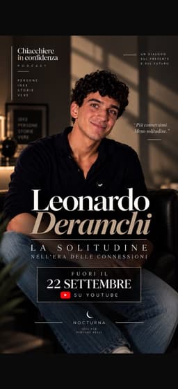 Leonardo Deramchi, founder di Nocturna, ospite del podcast Chiacchiere in Confidenza